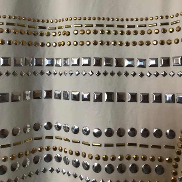 Bebe White bodycon studded maxi dress - Picture 3 of 4