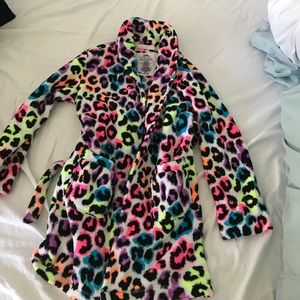Justice leopard print bathrobe