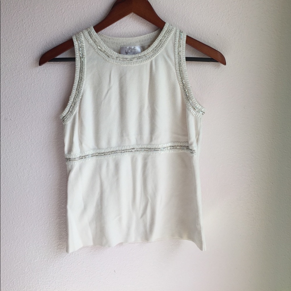 White beaded top