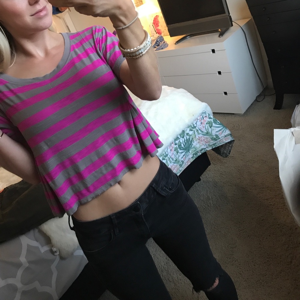 Striped Free People Crop
