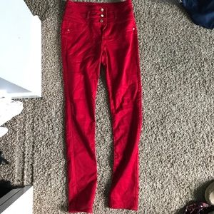 Red jeans
