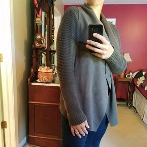 Drape front sweater/jacket