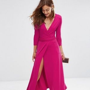 ASOS Midi pink dress Asos