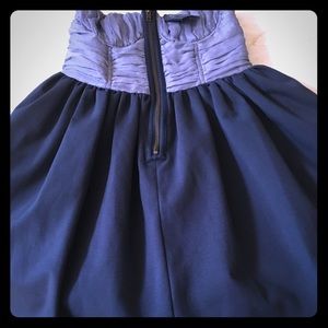 Contemporary short strapless dress Periwinkle/blue