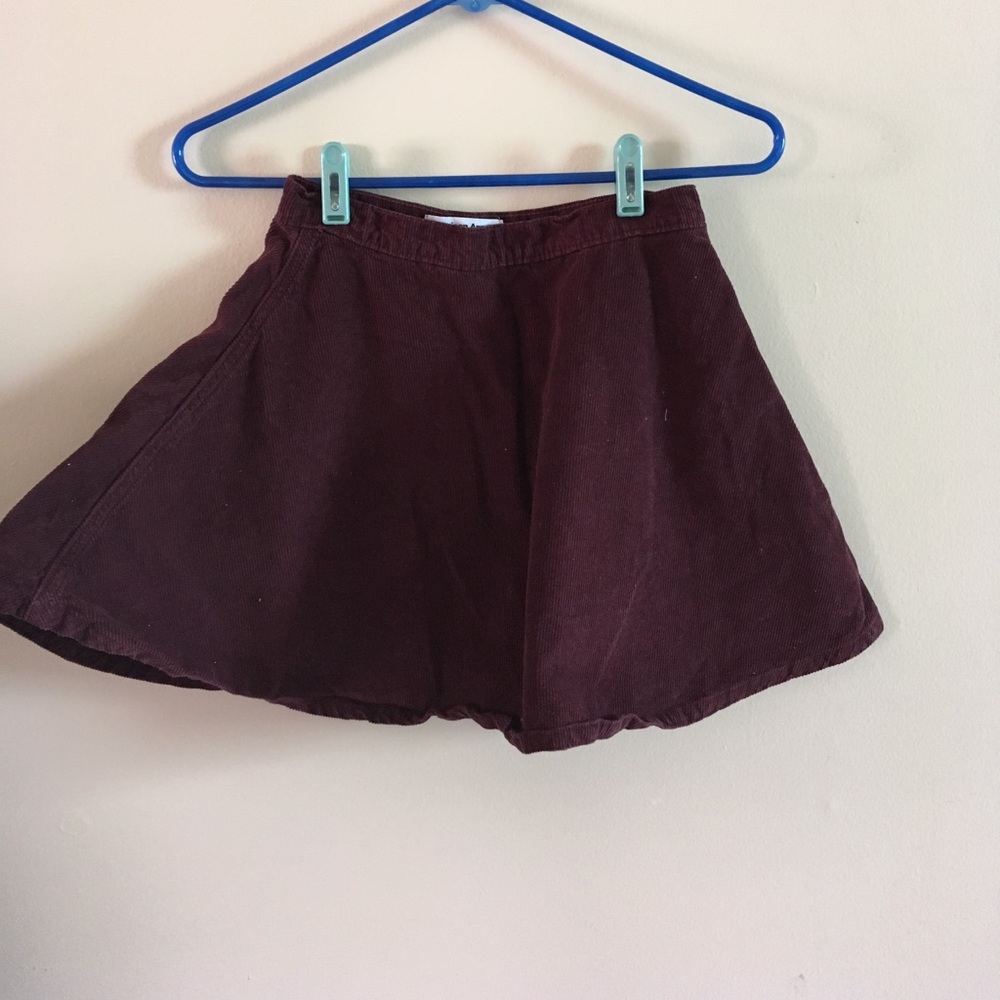 American Apparel maroon circle skirt