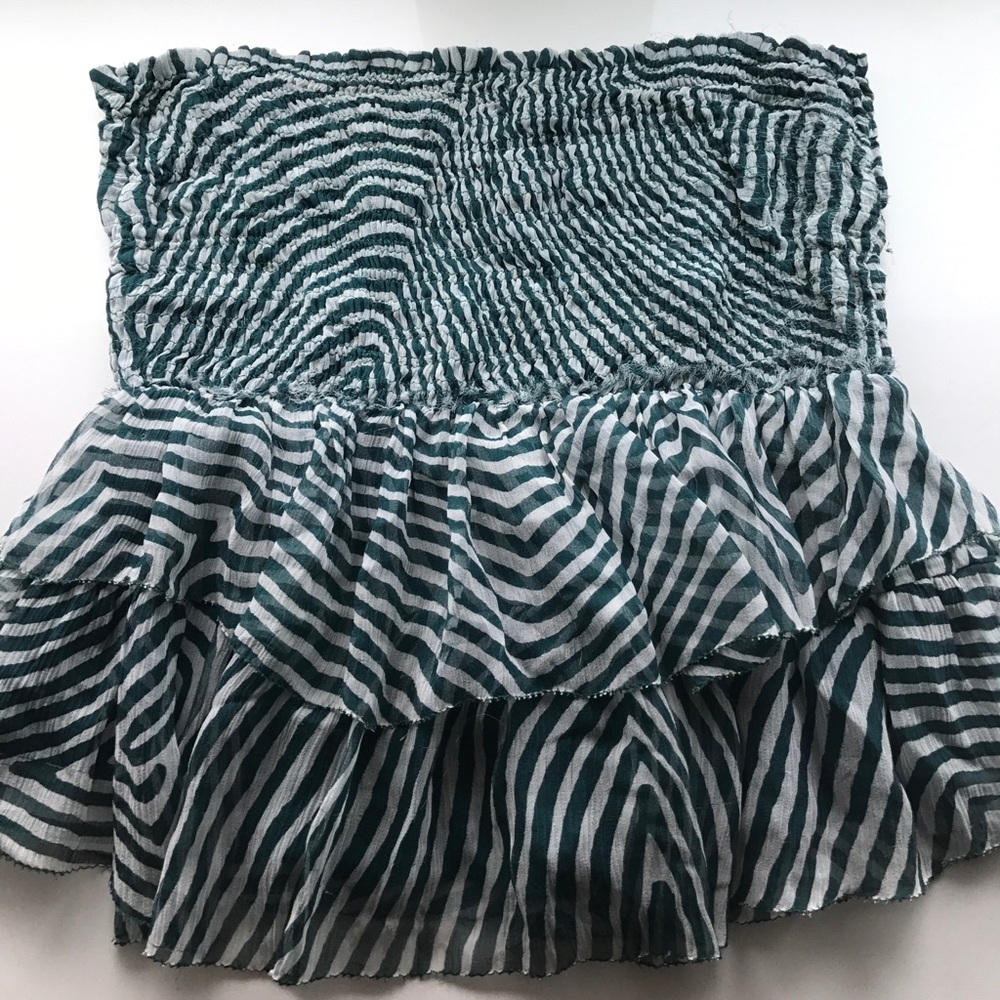 Isabel Marant GREEN WHITE PRINTED SKIRT US 8