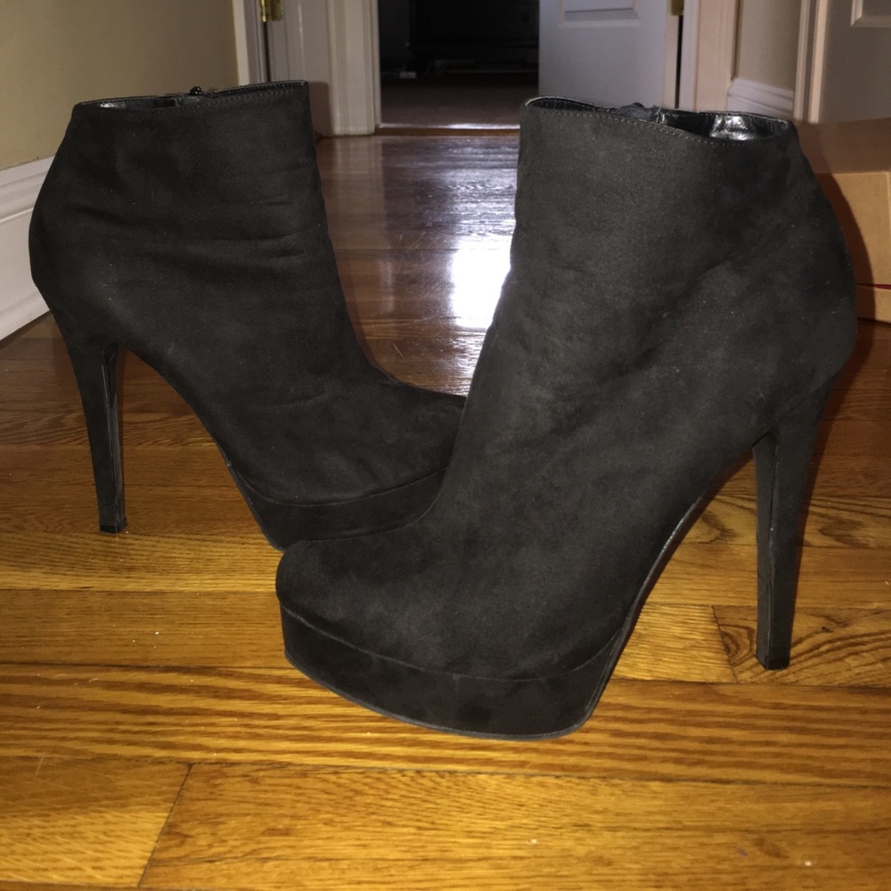 Suede Platform Booties
