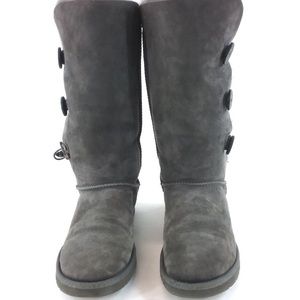 Grey Tall Bailey Button Uggs