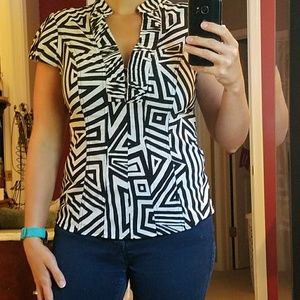 Black and white pattern shirt