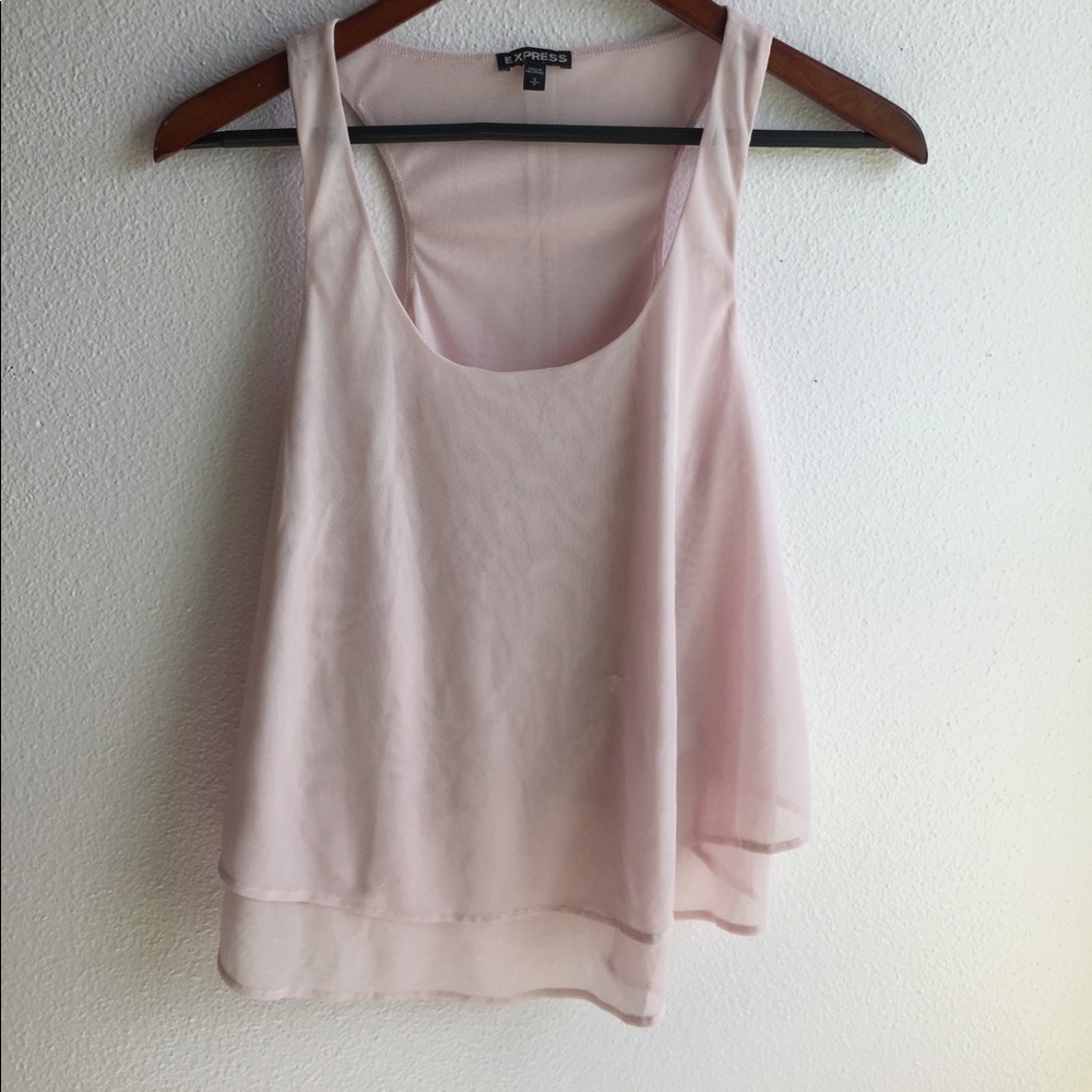 Blush chiffon tank