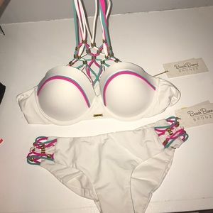 White Beach Bunny bikini 2 piece set!