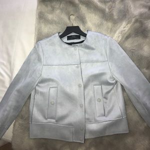 Zara Basic faux suede jacket Size L