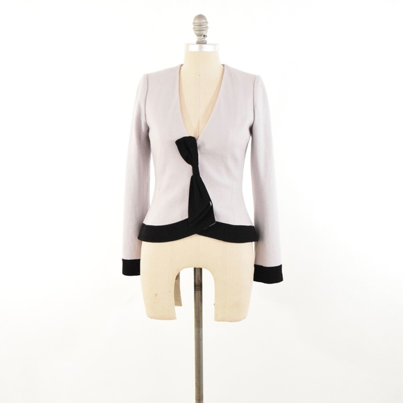 ❌SOLD❌Elevenses Femme Bow-Front Wool Felt Blazer - Picture 1 of 6