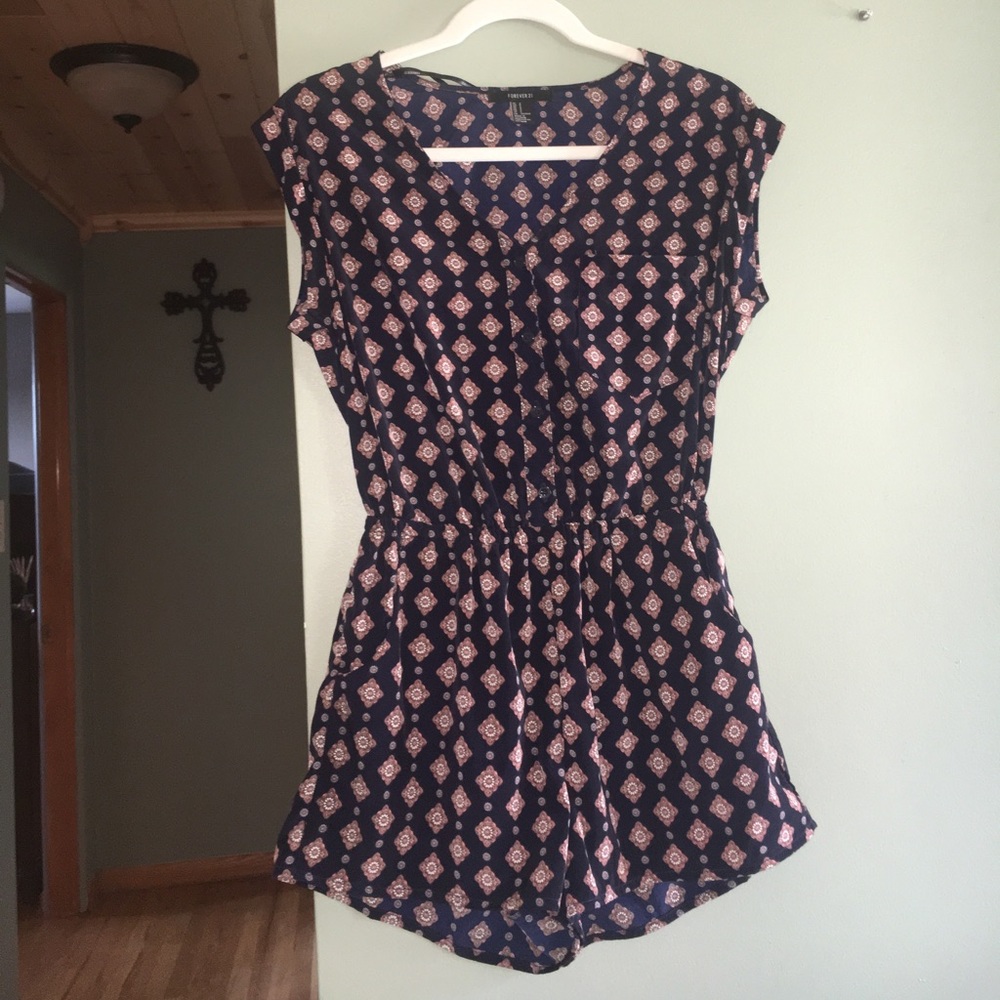 Navy blue romper