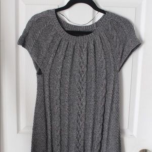 Gray sweater dress