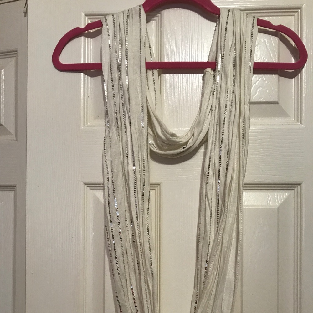 White sparkley scarf