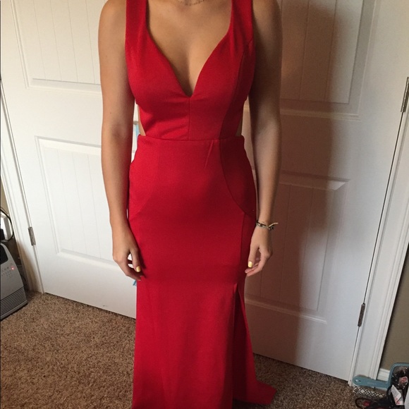 red prom dress bodycon