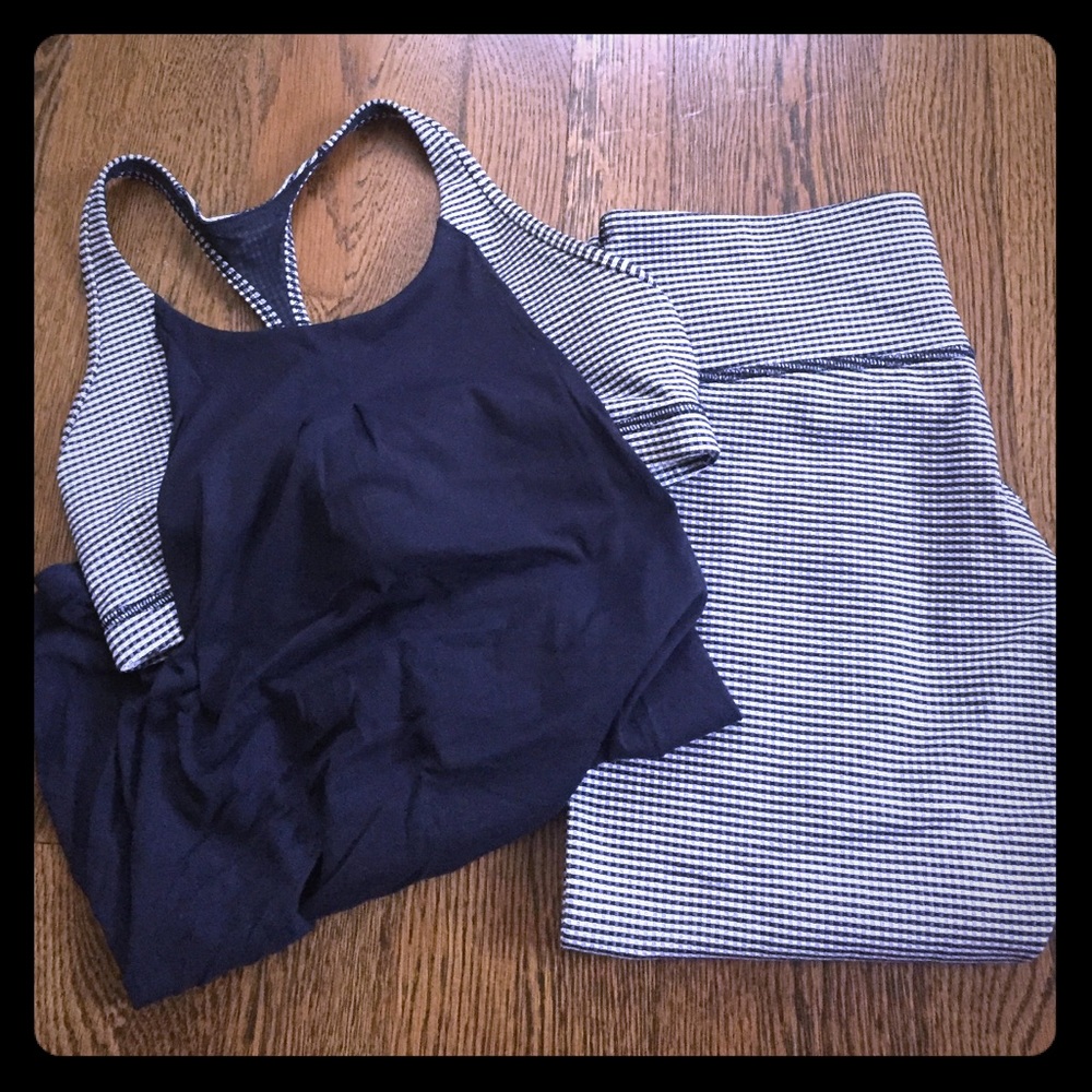 Lululemon gingham tank Sz 6 (bottoms also avail.)