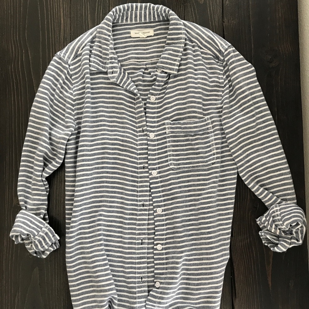 Anthropologie Stripped Button Up