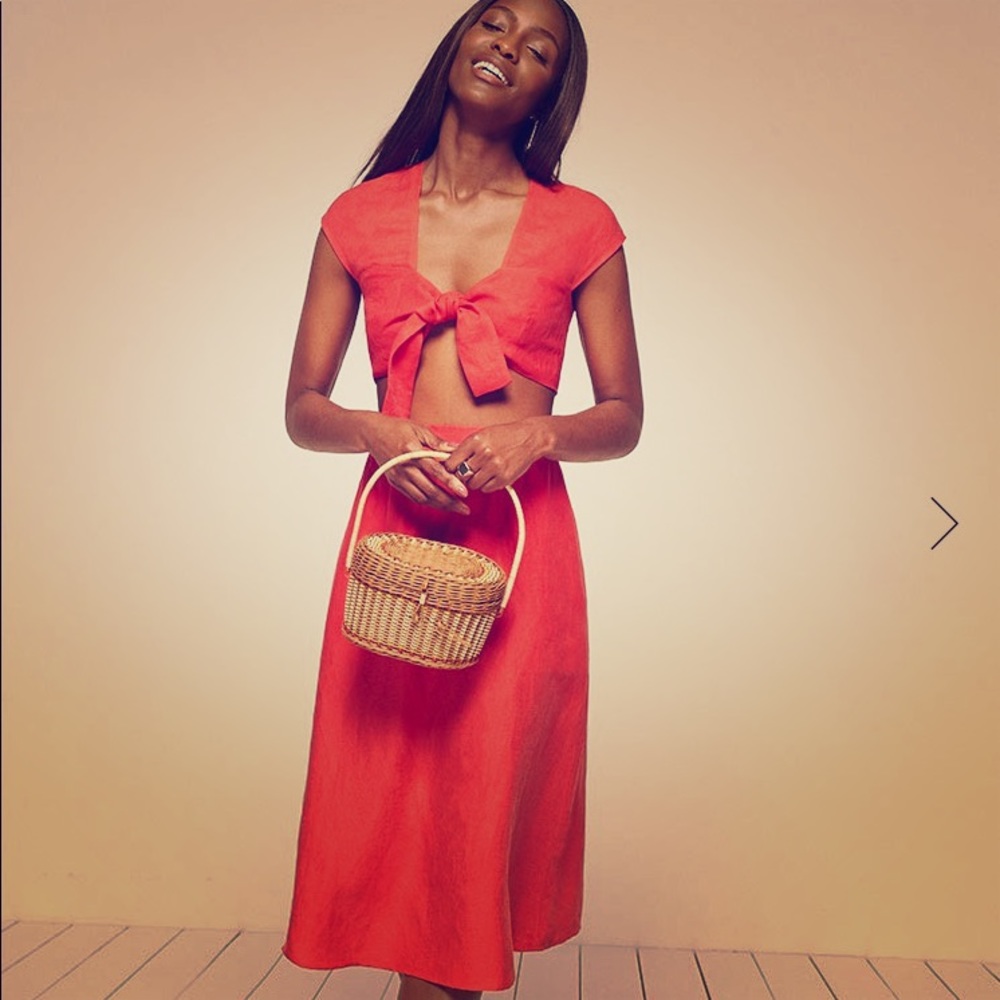 Two piece skirt with matching crop top