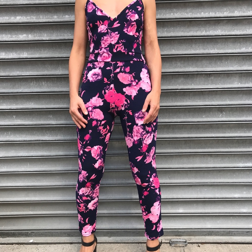 BOOHOO Floral romper/jumpsuit/one piece