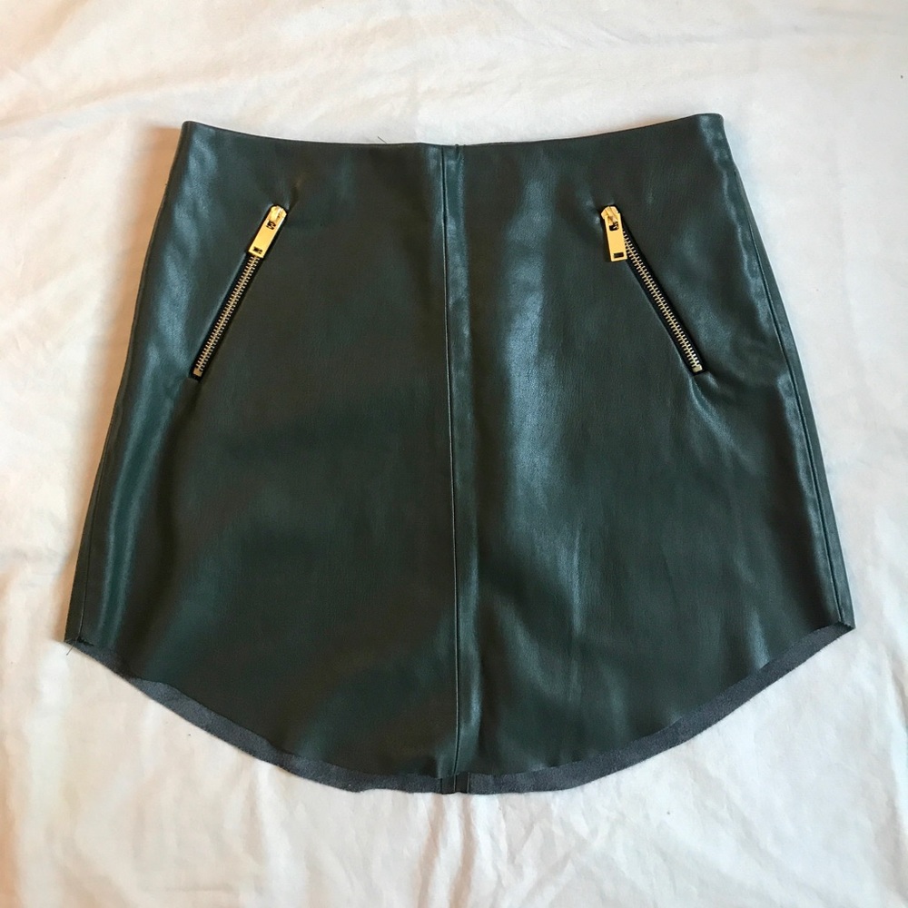 Dark Green Zara Mini Skirt
