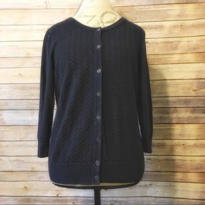 🔴Navy Talbots Button Up Cardigan