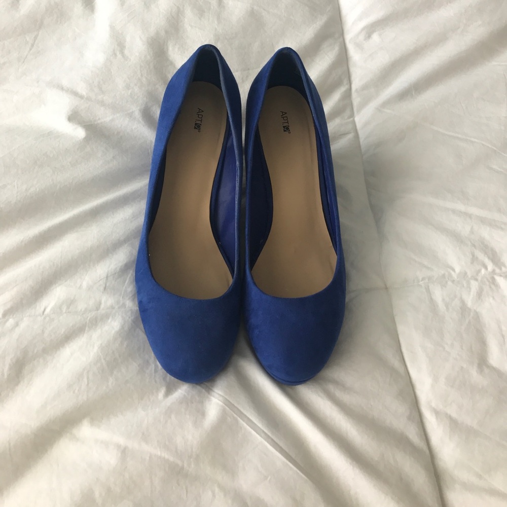 Cobalt blue wedges