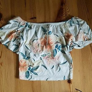 Off the shoulder flower top