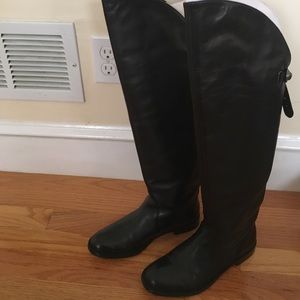 Coach leather over the knee boots