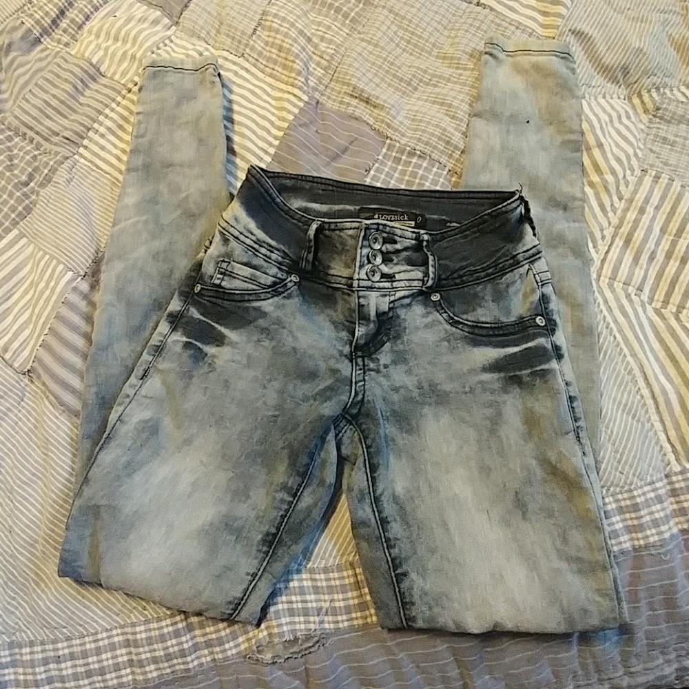 Lovesick juniors skinny stretch jeans