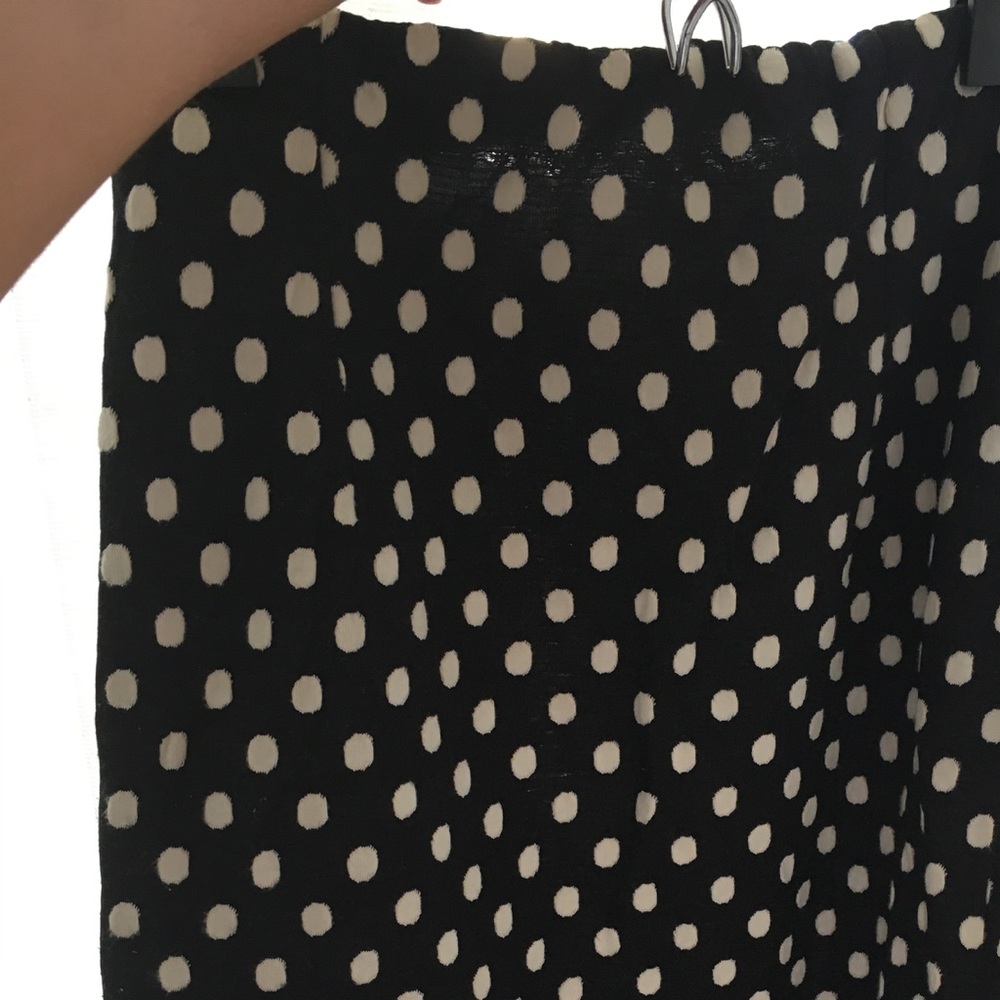 Black and white polka dot skirt