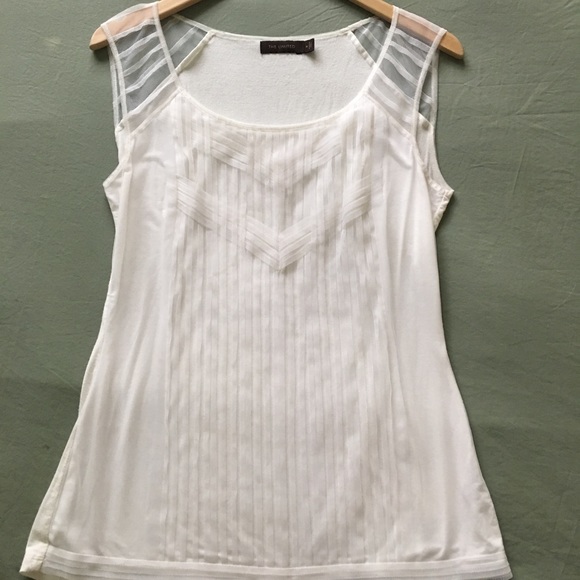 The Limited Tops - Limited white lace overlay sleeveless top