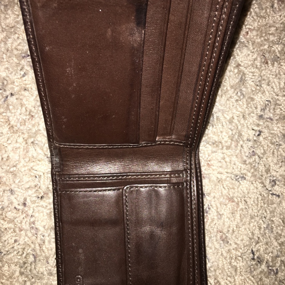 Coach C Pattern Brown Men's Wallet - Picture 4 of 4