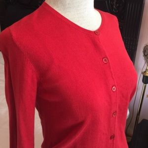Ann Taylor red cardigan - M