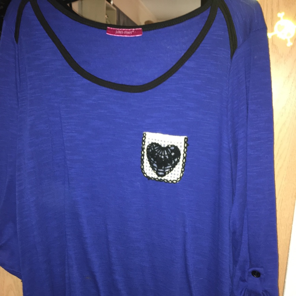 Blue heart sweater