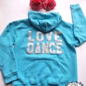 Girls Dance Hoodie - "Love Dance" - Size L (10-14)