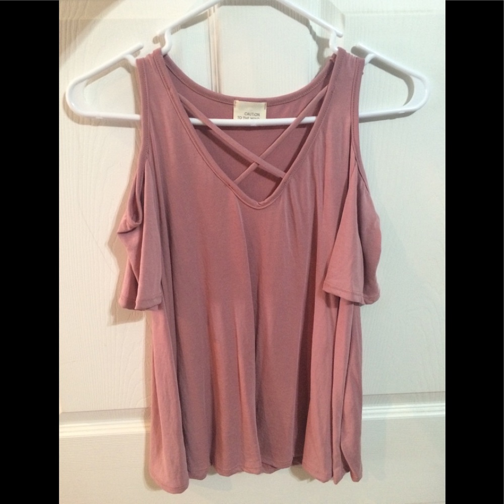 Mauve cross cross top