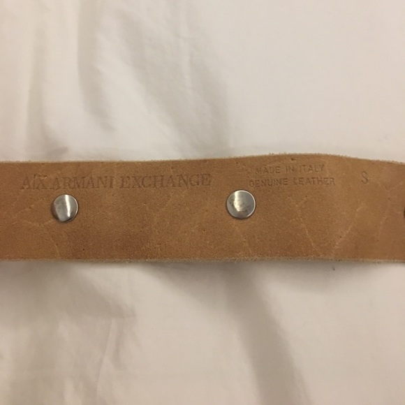 A/X Armani exchange leather belt with pink canvas - Picture 5 of 5