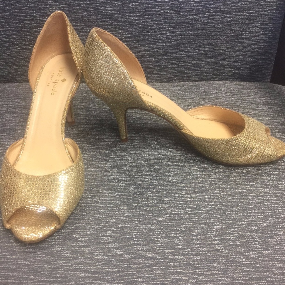 Kate Spade Sage Gold Heels