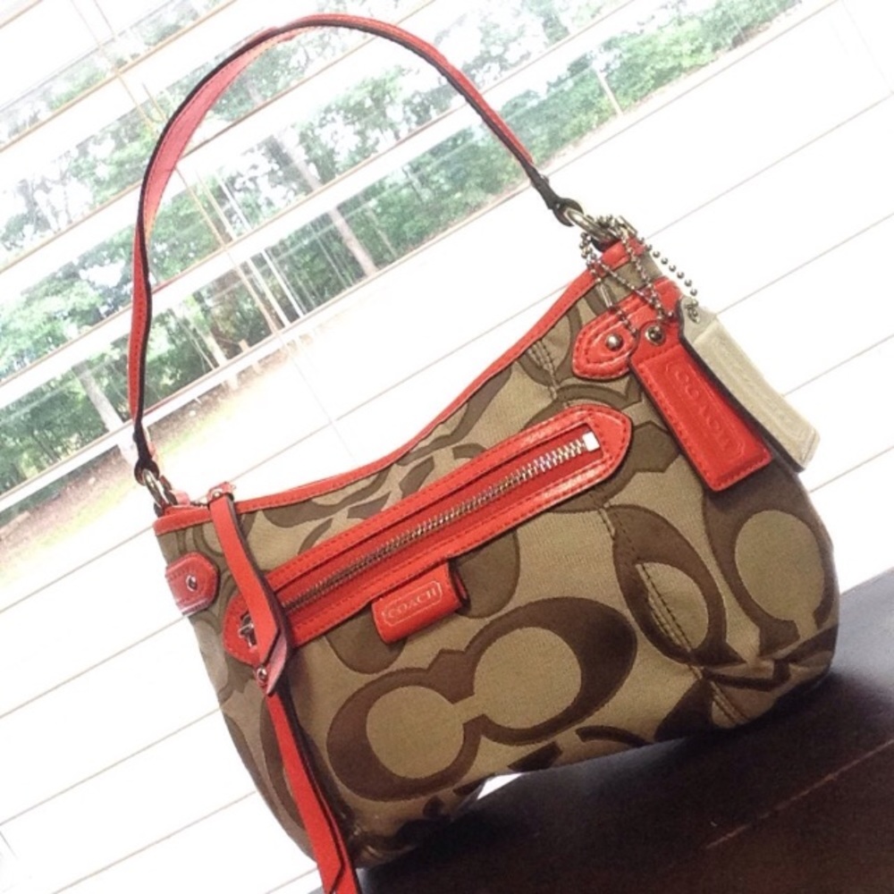Coach signature shoulder purse