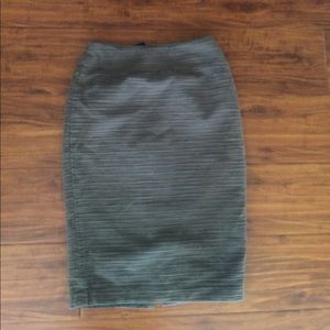 Anthropologie Olive Green Pencil Skirt