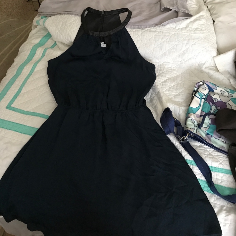BCBG dress navy with black accents
