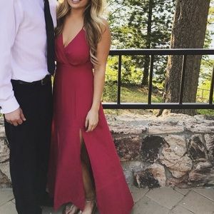 Cranberry maxi dress