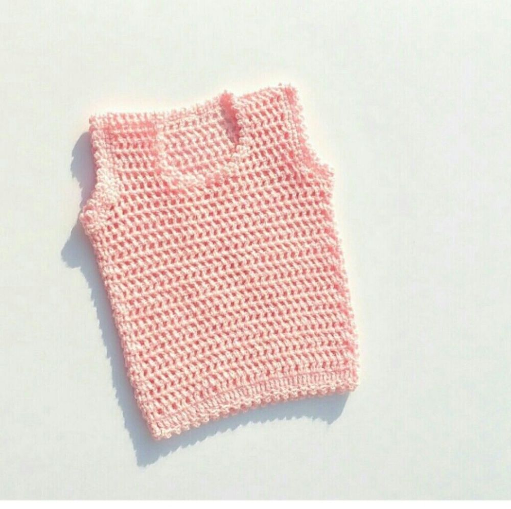 Handmade crochet baby tank top