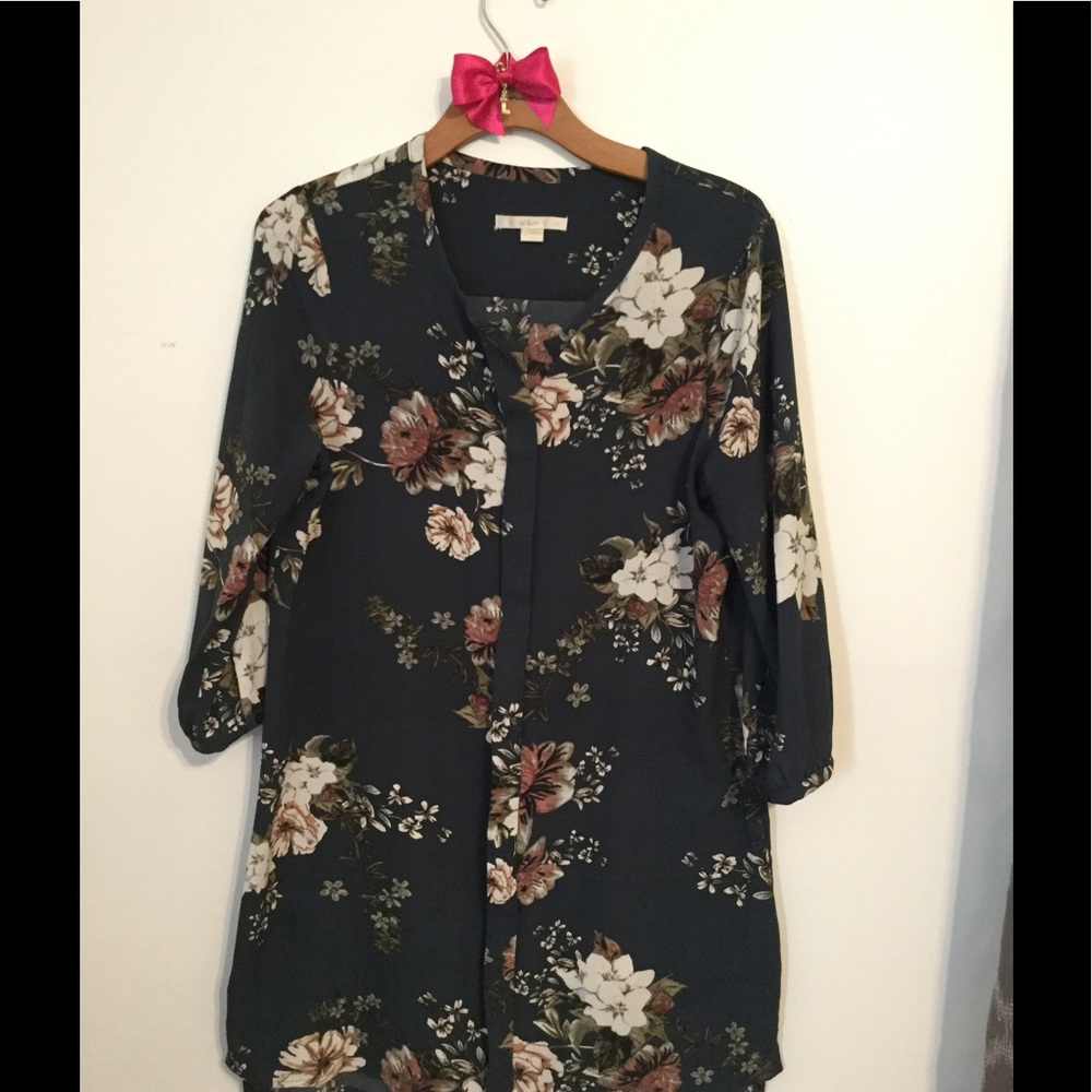 C&E Floral Shirt Dress