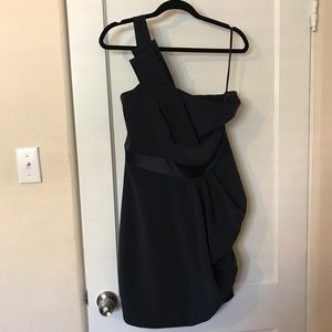 Blue one shoulder dress
