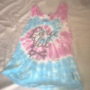 TIE DYE PIERCE THE VEIL TANK TOP *LARGE*