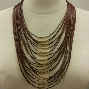 Multi Waxed Cords Necklace