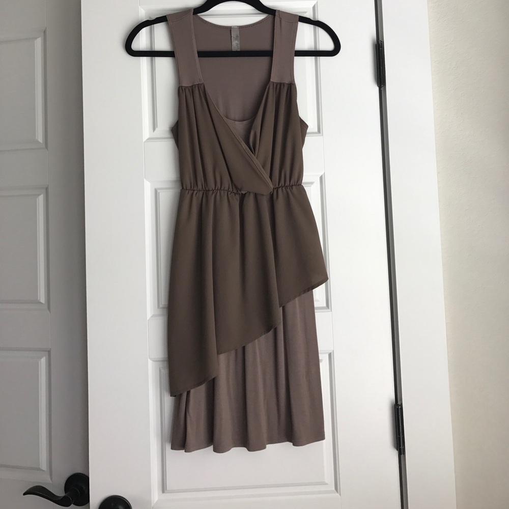 Taupe + Brown dress